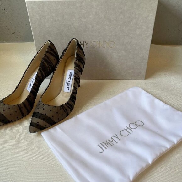 Jimmy Choo Romy Pumps size 34.5 leather dotted design - Picture 7 of 7